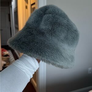 Nordstrom Soft Gray Faux Fur Hat